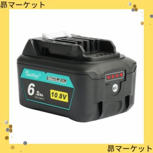 Waitley マキタ互換 10.8Vバッテリー 6.0Ah BL1015 BL1040 BL1060対応 6000mah マキタ掃除機バッテリー 電動工具用互換バッテリーLED残量