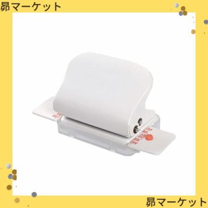 ルーズリーフパンチ 穴あけパンチ バインダー 事務器 6ホールパンチ A4/B5/A5対応 携帯便利 オフィス バインダー ルーズリーフ用 (白)