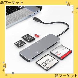 USB C CFast 2.0 カードリーダー、CFastカードリーダー、Type-C 3.0 5Gbs CFastメモリーカードアダプター、サンディスク、レキサー、トラ