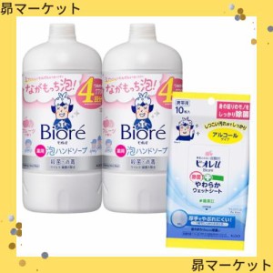 【医薬部外品】ビオレu 泡ハンドソープ フルーツの香り つめかえ用 770ml×2個 + ビオレu 除菌やわらかウェットシート 10枚入