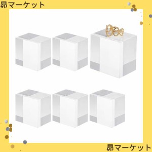 OLYCRAFT 6個 アクリルブロック 撮影用アクリルスタンド アクリルスタンド 正方形 展示用ブロック アクリル展示台 ジュエリー陳列 ディス