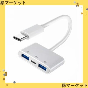 CY Type C USB-C - デュアル Type-A USB3.0 メス PD電源充電アダプター付き ノートパソコン タブレット 携帯電話に対応