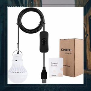 Onite USB LED電球 LED照明 USB LEDライト 電球形 スイッチ付き キャンプライト アウトドア ランタン デスクライト ベッドランプ 車中泊