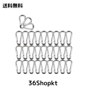 リッセイ カラビナ 304ステンレス スプリングフック キーホルダー 多機能カラビナ アウトドア トレッキング 落下防止 耐荷重50kg (4cm、3