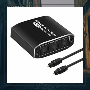 NEWCARE SPDIF/TosLink 光デジタル 分配器 1入力3出力 光ケーブル 分配器 LPCM2.0 DTS5.1 Doldy Digitalに対応 USBケーブルと光ケーブル