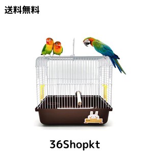 Gifty 鳥かご ケージ とまり木付き 小鳥 移動用 おでかけ キャリー 文鳥 インコ バードケージ 避難 病院 Mサイズ