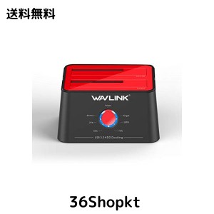 WAVLINK HDDスタンド USB3.0接続 2.5型 / 3.5型 SATA HDD/SSD対応 Ｍac M1対応 パソコンなしでHDDのまるごとコピー機能付き 16TB対応 オ