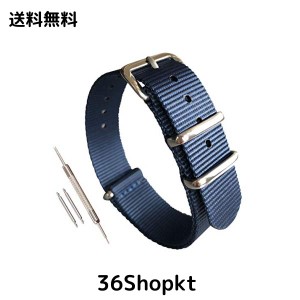 [MZBUTIQ] 22mm 青い ベルト腕時計ストラップナイロン 替えバンド ワンピース
