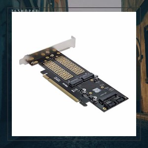 Cablecc PCI Express PCI-E 3.0＆Dual SATA to NGFF NVME MSATA M-Key B/M-key SSD Card Adapter 3in1