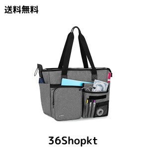 Trunab 訪問看護 バッグ 大容量 訪問介護 トートバッグ 看護師 在宅医療 往診バッグ (グレー)