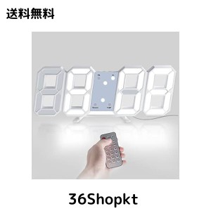 Bestglob デジタル時計 LED時計 壁掛け時計 明るさ調節 3D LED CLOCK 置き時計 目覚まし時計 スヌーズ機能 アラーム3組 年/月/日温度表示