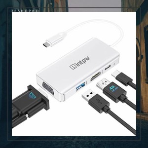 INPTW USBハブHDMIからUSB Cハブ4K分配器100W高速PD充電USBポートUSB HDMIコンバータThunderbolt3対応MacBook Air/Pro、ipad mini6/iPhon