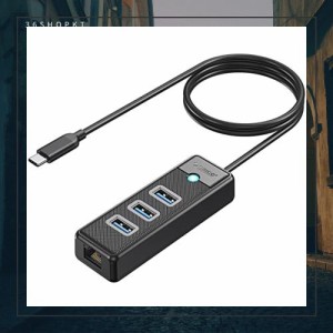 ORICO USB C ハブ 3.0 有線LANアダプター タイプc→3×USB3.0 Aポート+ ギガビットイーサネット RJ45 1000Mbps高速通信 5Gbpsデータ転送 