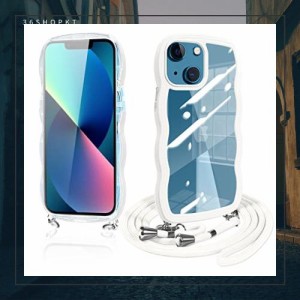 iPhone13 ケース ショルダー クリア スマホケース 透明 TPU カバー ストラップ付き 肩掛け 首掛け 紐付き 斜めがけ 創意 個性 可愛い か