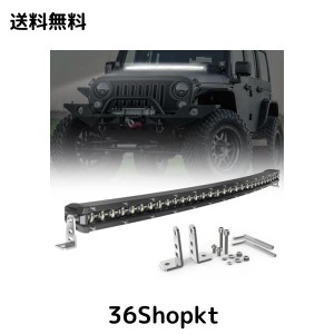 UNI-SHINE ledバーライト 車 32インチ LED作業灯 6D凸レン 曲型作業灯 140W 16000ルーメン 12V/24V汎用 ledバーライト 車用 IP68防水作業