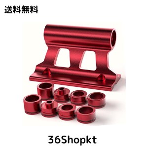 CXWXC 自転車 前フォーク受け スタンド クイックリリース、12mm/15mmスルーアクスル対応 車載と室内保管など用 レッド（CX-C08）