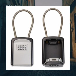 南京錠 セキュリティ キーボックス 鍵共有ボックス 鍵収納ボックス ワイヤー式 ダイヤル式 ４桁暗証番号