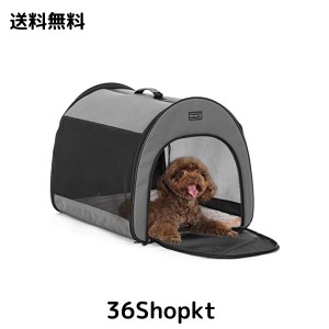 Petsfit ペットハウス ソフトクレート 犬 クレート 中型犬 小型犬 猫 ソフトケージ テント 折りたたみ 持ち手付き 軽量 ペットキャリー 