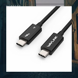 WAVLINK Thunderbolt 4 ケーブル 40Gbps データ転送、100cm（3.3フィート）USB-C ビデオケーブル、シングル 8K/デュアル 4K ディスプレイ