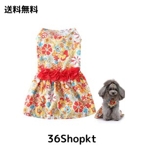 犬服 ワンピース 春夏 犬服 デニム ワンピース お姫様 スカート 可愛い 女の子 中小型犬 ペット用プリンセススカートドッグウェア ペット