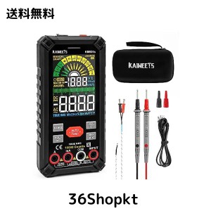 KAIWEETS テスター 充電式 10000カウント 大画面 スマートマルチメータ デジタル 直流/交流電圧 抵抗 導通 電流 静電容量 ダイオード デ