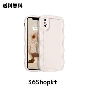 GUAGUA iPhone XS ケース iPhone X ケース 可愛い 韓国 おしゃれ アイフォンX/XS カバー tpu ウェーブ デザイン 人気 ソフト バンパー 耐