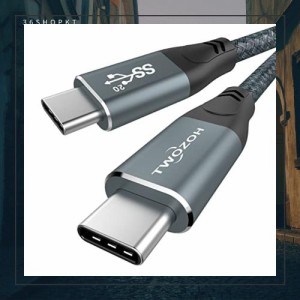 Twozoh 4K USB Cケーブル100W 4.5M (All-in-One) USB 3.2 Gen 2X2 20Gbps データ転送 PD高速充電 USB C 3.1 Type Cケーブル 4K@60Hz ビデ