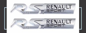 エンブレム RS RENAULT SPORT 3Ｄ金属のステッカー 自動車、トラック、バン、クーペに適する カーアクセサリー トランク、側面などに貼る