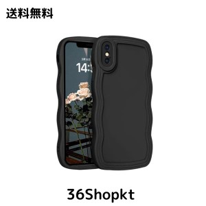 GUAGUA iPhone XS ケース iPhone X ケース 可愛い 韓国 おしゃれ アイフォンX/XS カバー tpu ウェーブ デザイン 人気 ソフト バンパー 耐