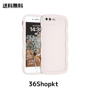 GUAGUA iPhone 7Plus ケース iPhone 8Plus ケースiPhone7/8 Plus カバー TPU ウェーブ 可愛い 韓国 おしゃれ 人気 ソフト バンパー 耐衝