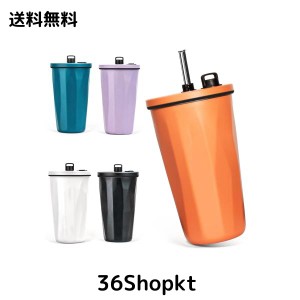 タンブラー ストロー付き 蓋付き こぼれない 真空断熱 保温保冷 大容量 600ml 可愛い tumbler おしゃれ タンブラー プレゼント ステンレ