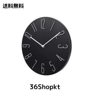 掛け時計 静音 連続秒針 直径30cm おしゃれ 軽い 壁掛け時計 北欧 音がしない 非電波 ホワイト (C)