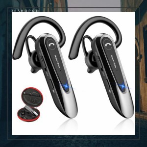 Bluetoothイヤホン 片耳 ハンズフリー通話 イヤホン ノイズキャンセリング 左右兼用 24時間連続使用 両マイク内蔵 2台同時接続 Bluetooth