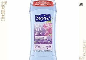 Suave Invisible Solid Anti Perspirant ＆ Deodorant Sweet Pea ＆ Violet 75g (並行輸入品)