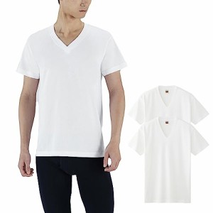 [グンゼ] インナーシャツ G.T.HAWKINS BASICPACKT-SHIRT 綿100% VネックTシャツ 2枚組 HK10152 メンズ ホワイト M