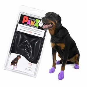 ポウズ (PAWZ) 正規輸入品 アメリカ Pawz Dog Boots社製 ポウズ ラバー・ドッグ・ブーツ L Black PZBLKL