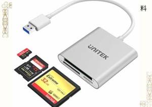 Unitek SD カード リーダー USB 3.0 メモリーカード リーダー 3カードスロット フラッシュカード アダプタ CF/SD/TF/マイクロSD/マイクロ