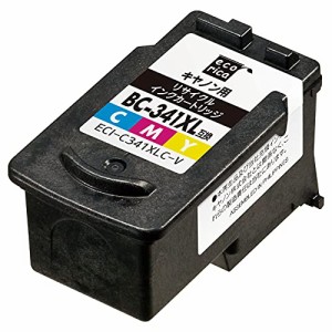 エコリカ キヤノン BC-341XL対応リサイクルインク カラー ECI-C341XLC-V 残量表示非対応