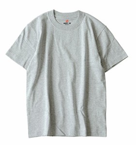 [ヘインズ] Tシャツ 半袖 丸首 2枚組 綿100% 丸胴仕様 タグレス仕様 ビーフィTシャツ2P ビーフィー H5180-2 メンズ ヘザーグレー S
