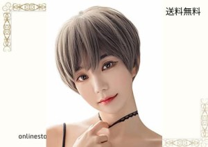 FESHFENウィッグ ショート フルウィッグ 女性ウイッグ ボブ かつら wig レディーズ エクステ 手植え 自然 耐熱 ウィッグ フリーサイズ ハ