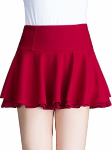 [Sharphon] プリーツ ミニ スカート 可愛い ゴム フレアスカート