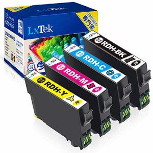 LxTek RDH-4CL 互換インクカートリッジ エプソン(Epson)用 RDH リコーダー インク 4色セット(合計4本) 大容量/説明書付/残量表示/個包装 