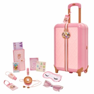 Style Collectionのディズニープリンセス旅行スーツケースプレイセット 女の子用 荷物タグ付き 17個入り 旅行パスポート付き 対象年齢3歳