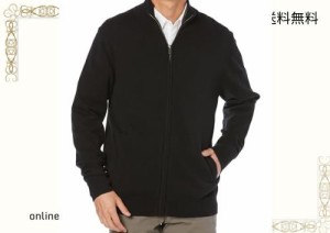 [Amazon Essentials] セーター ジップアップ コットン メンズ ブラック S
