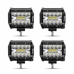 Safego ワークライト 60W LED 作業灯 ワークライト 狭角30度タイプ 20連 LED 車外灯 農業機械 12V 24V兼用 汎用 防水・防塵・耐震・長寿