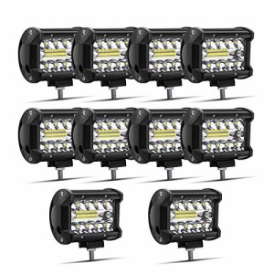 Safego ワークライト 60W LED 作業灯 ワークライト 狭角30度タイプ 20連 LED 車外灯 農業機械 12V 24V兼用 汎用 防水・防塵・耐震・長寿