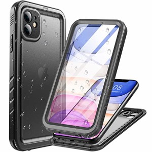 Cozycase iPhone 11用 ケース - iPhone 11用 防水ケース「耐衝撃/360度/全面/両面/米軍/カメラ保護/ストラップ付き」 iPhone11用 ケース