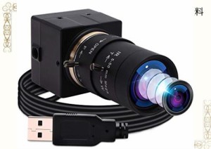 ELP 800万画素ウェブカメラ 5-50mm手動可変焦点レンズ HD画質 8MPズーム Sony IMX179搭載USB2.0 Webカメラ 付き バリフォーカルレンズフ