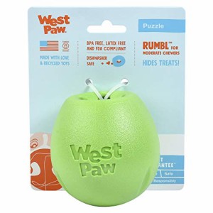 West Paw 犬用おもちゃ ゾゴフレックス エコー ランブル 知育玩具 早食い防止 ストレス解消 運動不足 ジャングルグリーン Sサイズ