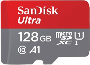 SanDisk (サンディスク) 128GB Ultra microSDXC UHS-I メモリーカード アダプター付き - 120MB/s C10 U1 フルHD A1 Micro SD カード - SD
